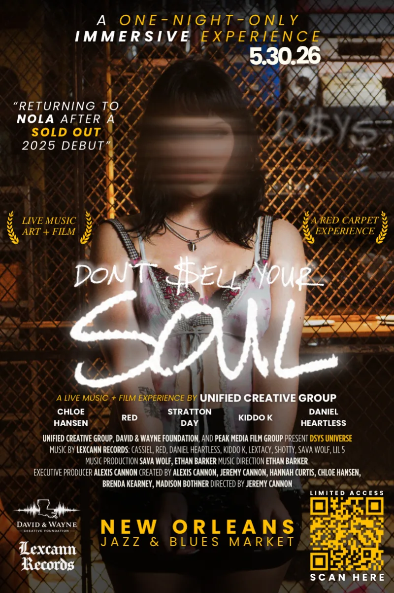 Official Don't $ell Your Soul (D$YS) event poster, May 30, 2026 at New Orleans Jazz & Blues Market
