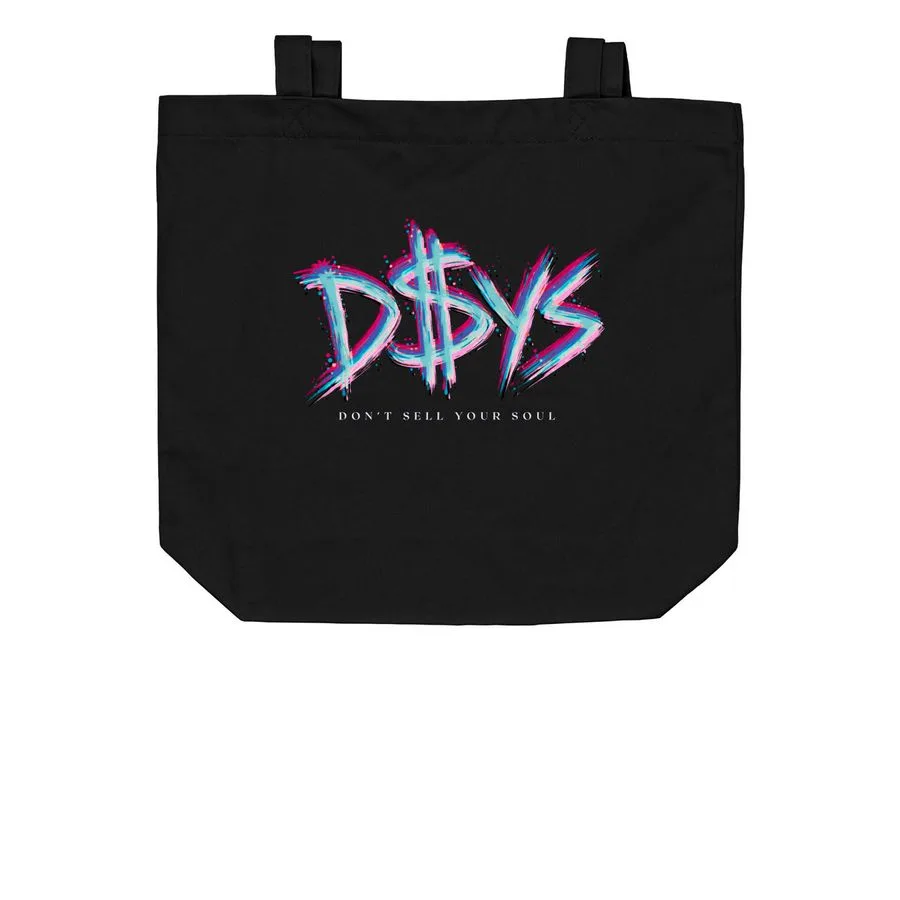 D$YS Signature Tote, a black organic cotton tote bag